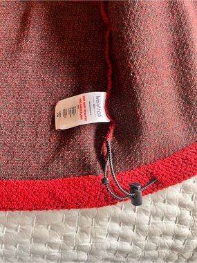 Red Knit-Trim Jacket by British brand Weird Fish